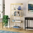thumbnail image 5 of Pemberly Row Modern / Contemporary 30" Wide Brass Finish Bookcase, 5 of 8