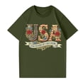 thumbnail image 5 of ASDFVBKG 250th Anniversary Usa Shirt Women America 250 Shirt 3/4 Sleeve Patriotic Flag Eagle Print Shirts 250th Birthday Shirts Green 4XL, 5 of 5