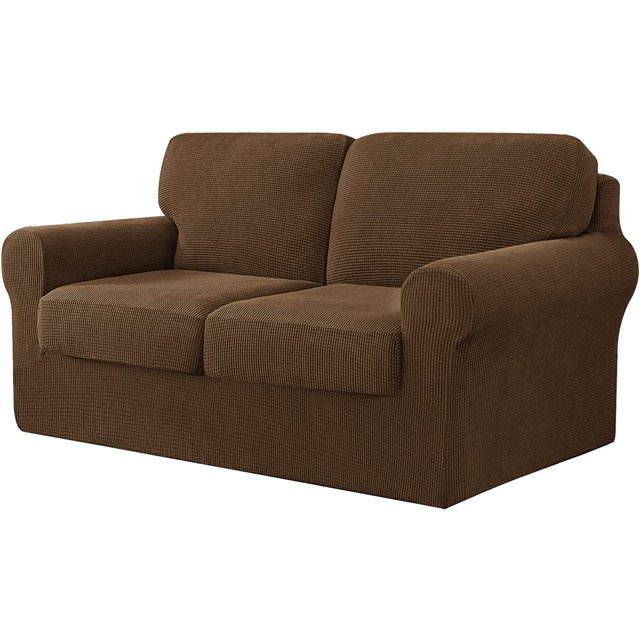 CHUN YI Stretch Checks Spandex Sofa Cover Separate Backrests Cushions Cover Slipcover
