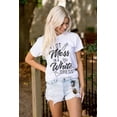 thumbnail image 4 of Hot Mess White Dress Bachelorette Women's Plus Size Graphic Tee Brisco Brands 3X, 4 of 5