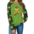thumbnail image 4 of Women'S Ugly Christmas Sweatshirt Funny Christmas Tree Xmas Cute Graphic Long Sleeve Pullover Mint Green Small, 4 of 4