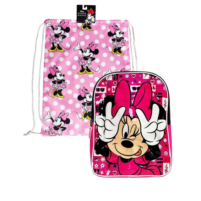 Set de Mochila Infantil con Morral Minnie o Mickey Mouse