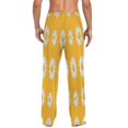 thumbnail image 2 of Yellow Daisies Men's Lightweight Pajama Bottoms Stretch Elastic Waist Side Pockets Spring Fall, 2 of 7