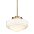 thumbnail image 4 of Golden Lighting Ingalls 1-light 12in Pendant in Modern Brass and Vintage Milk Glass, 4 of 5