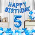 thumbnail image 4 of Happy Birthday Banner Bunting Blue Party Balloons Confetti Latex Balloon Party Birthday Banner Decorations-Style:5Th;, 4 of 5