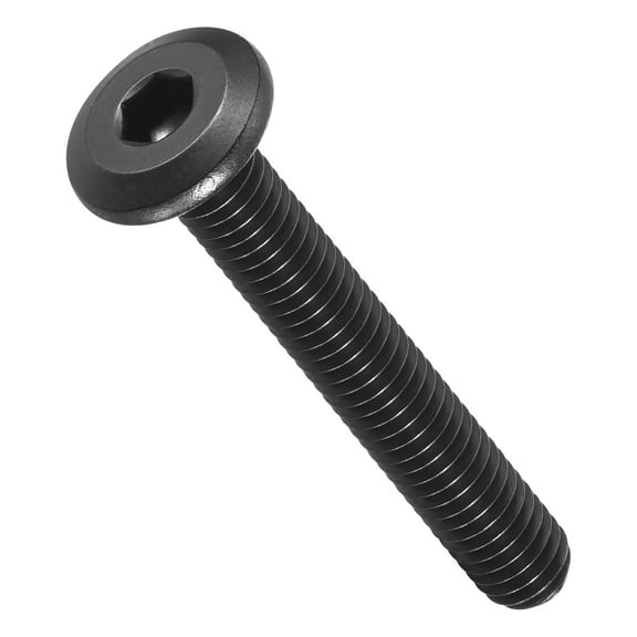 Flat Head Hex Socket Cap Screws Bolts(1/4"-20x2") 20Pcs, 304 Stainless Steel Hex Socket Furniture Bolts Countersunk Screws - for Furniture Woodworking Project, Black