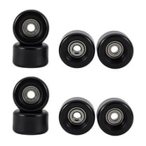 8pcs Plastic Skateboard Wheels with Bearing Steel Black 7.5x4.5mm Hole: 1.4mm