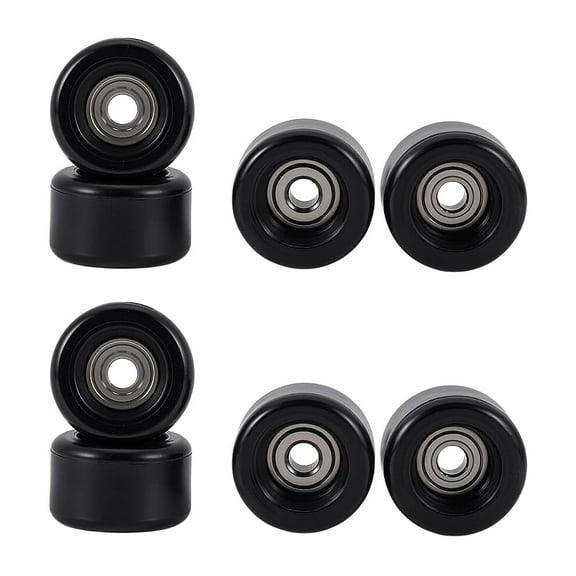 8pcs Plastic Skateboard Wheels with Bearing Steel Black 7.5x4.5mm Hole: 1.4mm