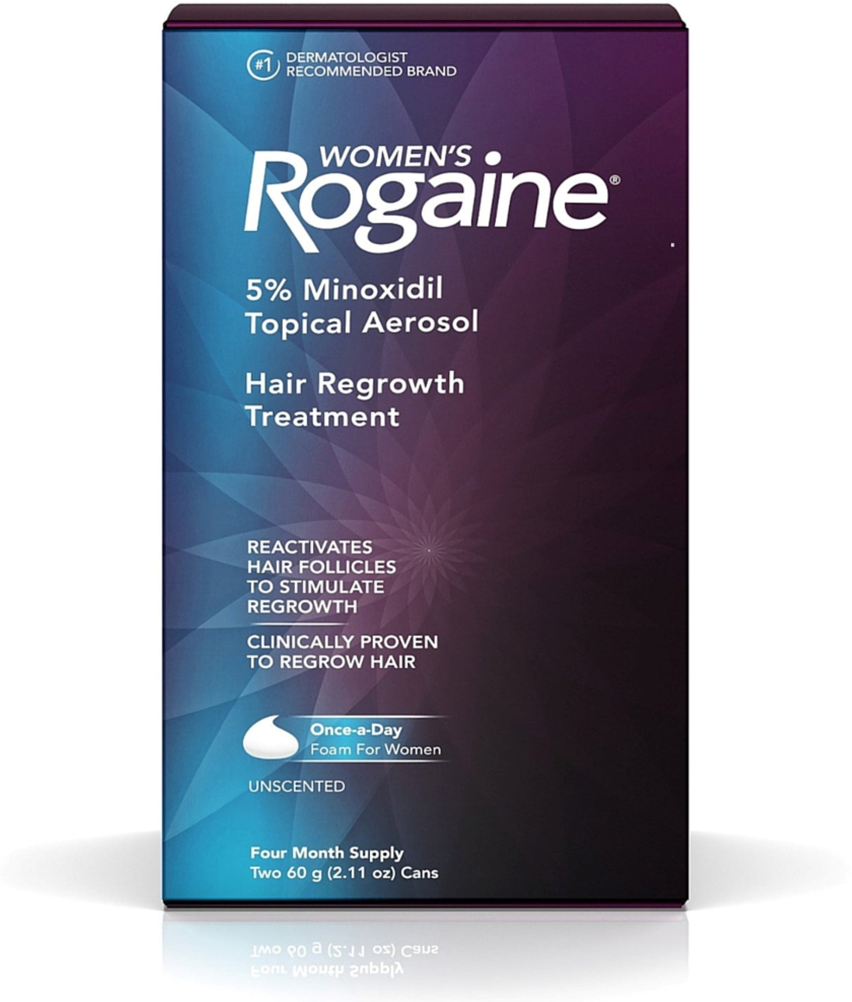 Rogaine Women's Hair Regrowth Treatment, 4 Month Supply,  oz cans, 2 ea  (Pack of 4) 