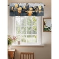 thumbnail image 2 of City Valances for Windows, Rod Pocket Kitchen Valance Curtains - Soft & Washable Small Window Treatment for Living Room,&nbsp;Bathroom, Oil Painting, 54x18inch, 2 of 9
