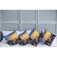 thumbnail image 6 of Ambesonne Tropical Throw Pillow Cover 4 Pack, Horizon Sky Beach View, 16", Royal Blue Marigold, 6 of 6