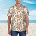 thumbnail image 2 of Sikiie Sunflowers 5 Print Men's Hawaiian Shirt, Summer Beach Button Pocket Short Sleeve T-Shirt,X-Large, 2 of 7