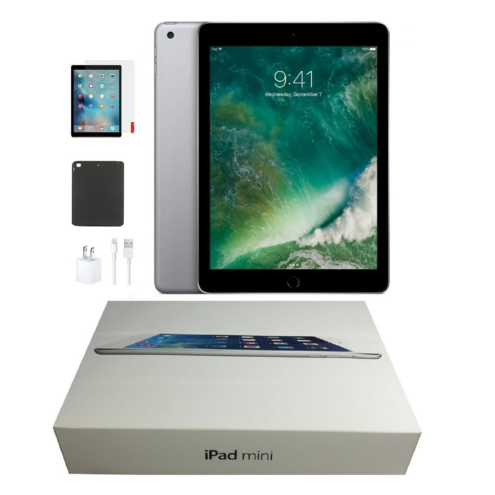 Open Box Apple iPad Mini 2 16 GB Space Gray WiFi Only Bundle
