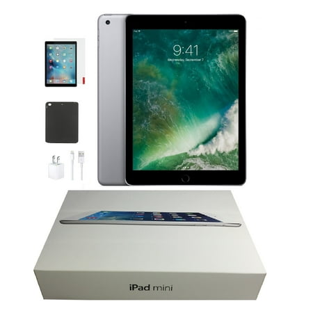 Open Box | Apple iPad Mini 2 | 16 GB Space Gray | Wi-Fi Only | Bundle: Tempered Glass, Case, and (Ipad Mini 2 Best Price Australia)