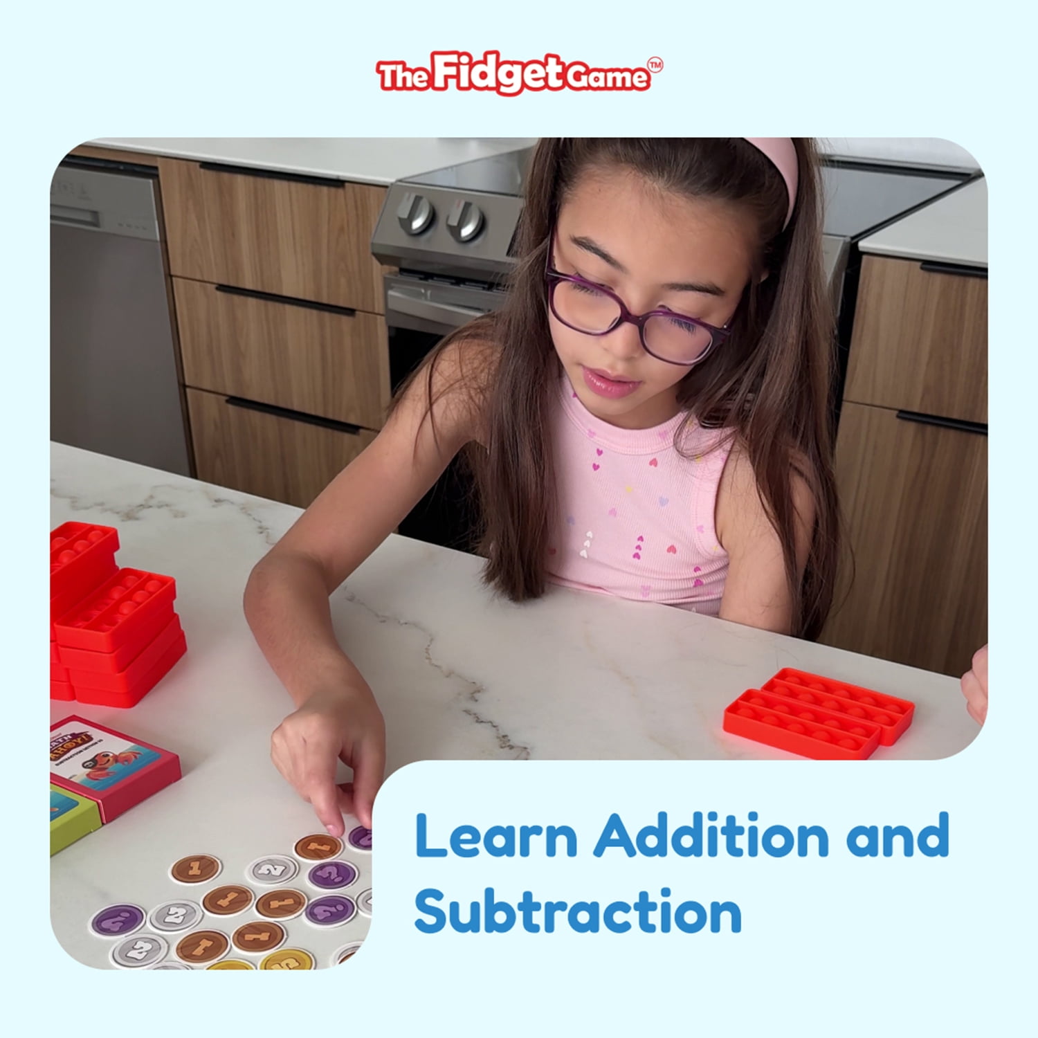 The Fidget Game Math Ahoy Game, Flash Cards, Coins & Fidget Mats