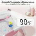 thumbnail image 4 of Aprpink Foldable Baby Bathtub PP+TPE with Soft Bath Net&Thermometer for 0-36 Months Toddler Dark Pink, 4 of 8