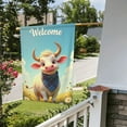 thumbnail image 5 of Welcome Spring Summer Cow Garden Flag 12x18 Inch Double Sided Cute Calf Farmhouse Yard Flag Outdoor Lawn Decor, 5 of 8