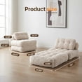 thumbnail image 2 of Home Folding Sofa Bed, Portable Boneless Convertible Floor Couch for Adult W/Pillow Sleeper Sofa & Back Support, Foldable Chair Bed Mattress Comfort Floor Sofa Sleeper for Living Room,Beige,Single, 2 of 9