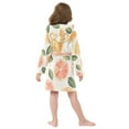 thumbnail image 7 of FORMRS Niños Bathrobe Unisex Hooded Robe Soft Plush Pajamas Sleepwear, Size 2-3T, Watercolor Orange, 7 of 7