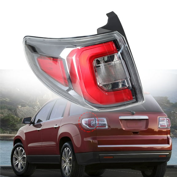 munirater Tail Light Rear Light Assembly Outer Rear Driver Side Clear Lens Replacement for 2013-2016 Acadia