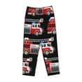 thumbnail image 4 of Naloa Fire and Rescue Truck Print Women’s Ultra-Soft Comfy Pajama Lounge Pants with Pockets & Drawstring, 4 of 8