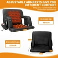 thumbnail image 6 of Slsy 2-PACK Dual-Sided Heated Stadium Seat for Bleachers with Back Support, Heated Stadium Chair for Outdoor Sport Events, 6 Reclining Positions, USB 3 Levels of Heat, 4 Pockets, 6 of 11