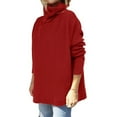 thumbnail image 4 of Suéter De Cuello Alto De Gran Tamaño Para Mujer, Suéter Con Manga De Murciélago, Diseño De Jersey, Manga De Murciélago, Amplia Aplicabilidad Para Mujer Para El Día A Día ANGGREK Otros, 4 of 5