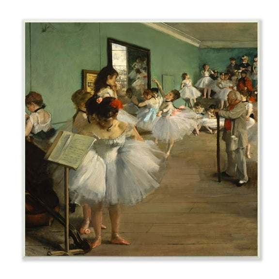 The Stupell Home Decor Collection Degas The Dance Class Ballet Classical Painting Wood Wall Art