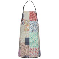 Pioneer Flower Floral Print Pattern Apron-Garden Aprons for Women with Pockets-Cotton Linen Waterproof Kitchen Cooking Gardening Aprons Adjustable for Kitchen,Cooking,BBQ and Salon 33x27 Inch