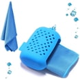 thumbnail image 1 of Toalla de enfriamiento, Toallas de microfibra Toalla deportiva de secado rápido Toalla de playa Toalla de viaje para fitness Gimnasio Yoga y deportes al aire libre Azul cielo brillar Hogar, 1 of 6