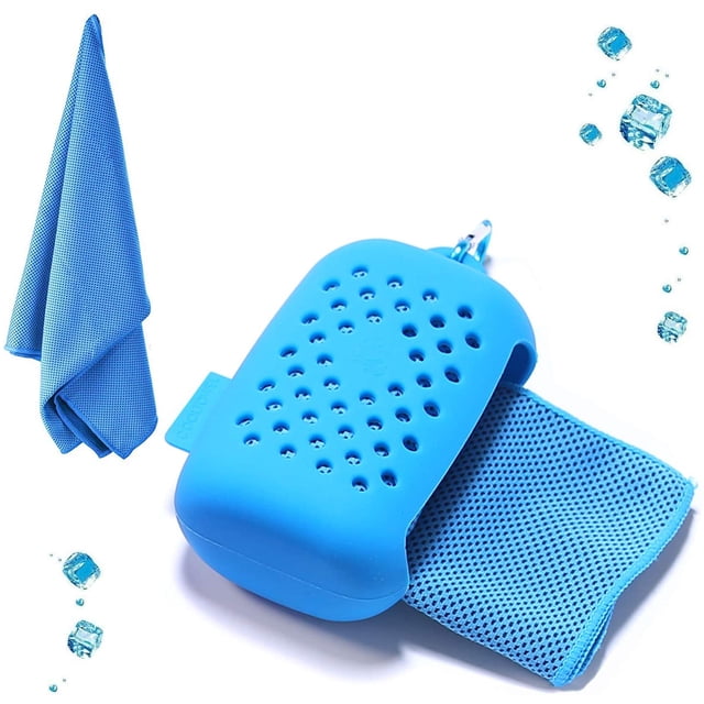 Toalla de enfriamiento, Toallas de microfibra Toalla deportiva de secado rápido Toalla de playa Toalla de viaje para fitness Gimnasio Yoga y deportes al aire libre Azul cielo brillar Hogar