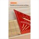 thumbnail image 4 of Regla Triangular Para Carpintería Regla De Ángulo Recto Especial Para Carpintería De Aleación De Aluminio Regla De Ángulo Métrica De 7 Pulgadas Y 90 Grados Roja, 4 of 5