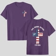 thumbnail image 5 of Leey-World 250th Anniversary Usa Shirt V Neck 4th of July Shirts Women American Flag Patriotic Shirts USA Star Stripes Graphic T Shirt Short Sleeve Summer Tees(Purple,S), 5 of 9