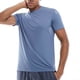 thumbnail image 5 of Ceisia Men's Loose Fit Short Sleeve Crew Neck Tee Gradient Stripe Print Ice-Silk Mesh Casual Sports Top Blue XXL Gifts, 5 of 7