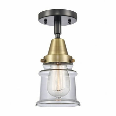 Innovations Lighting - Canton-1 Light Flush Mount in Industrial Style   Black