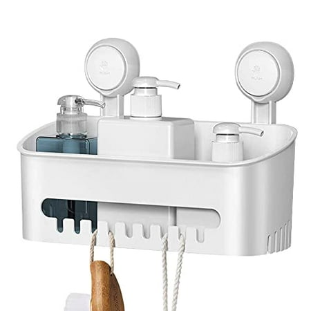 Shower Caddy, Suction Cup Shower Basket Rack Powerful Vacuum Bathroom ...