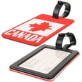 thumbnail image 6 of HOOWIFFY Canada Flag Luggage Tags 2-Pack, Bag Tags in Assorted Colors for Easy Identification and Security, 6 of 8