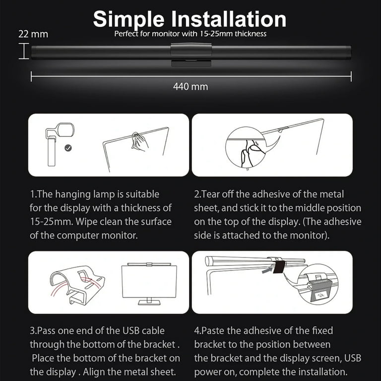 OGEDNAC Monitor Light Bar USB Eye Protection photo 3