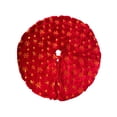 thumbnail image 2 of Dongrere Plush Tree Skirts for Christmas Tree Decor, Christmas Tree Carpet for New Year Decoration, Red, 35.4In, 2 of 8
