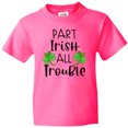 thumbnail image 3 of Inktastic Part Irish All Trouble St. Patrick's Day with Green Clovers Youth T-Shirt, 3 of 5