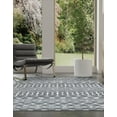 thumbnail image 3 of Unique Loom Moroccan Trellis Collection Area Rug - Mamounia (3' 3" x 5' 3" Rectangle Gray/Ivory), 3 of 6
