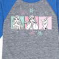 thumbnail image 3 of Frozen 2 - Pastel Character Grid - Toddler And Youth Raglan Graphic T-Shirt, 3 of 4