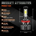 thumbnail image 2 of For Honda Civic 2016-2019 2020 H11/H8/H9 LED Headlight Bulbs H11 Low Beam White Kit 2x, 2 of 10