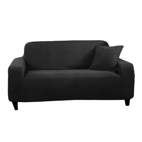 Mae Jacquard Fabric Sofa Cover Solid Color Couch Covers Elastic Washable Slipcover For L-Shaped Sofa