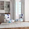 thumbnail image 2 of Designart "Blue Bright Strokes Pattern III" Upholstered Patterned Accent Chair and Arm Chair, 2 of 5