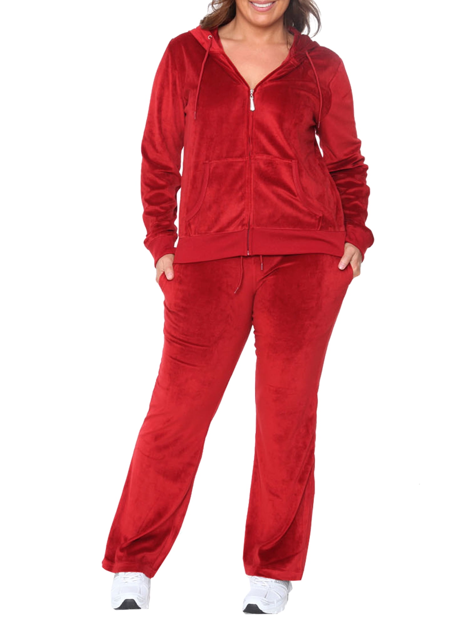 plus size velour suit