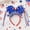 B, variant on Patriotic Red White Blue Headband, Sparkly Tinsel & Star Hair Hoop for 4th of July Parties