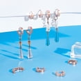 thumbnail image 3 of 12Pcs Rose Gold Huggie Hoop Earrings Hypoallergenic Cartilage Sleeper Earring Leverback Earring Hooks Stainless Steel Minimalist Hoop Earrings with Loop for Dangle Earring 15.5x14x3mm diy, 3 of 7
