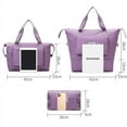 thumbnail image 3 of Folding Travel Bag, Foldable Travel Duffel Bag, Dry and Wet Separation Sports Portable Shoulder Bag, Travel Lightweight Waterproof Foldable Carry Luggage Bag, 3 of 10