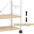 thumbnail image 5 of SOGES 3-Tier Kitchen Baker's Rack Utility Microwave Oven Stand Kitchen Cart Island Oak, 5 of 7